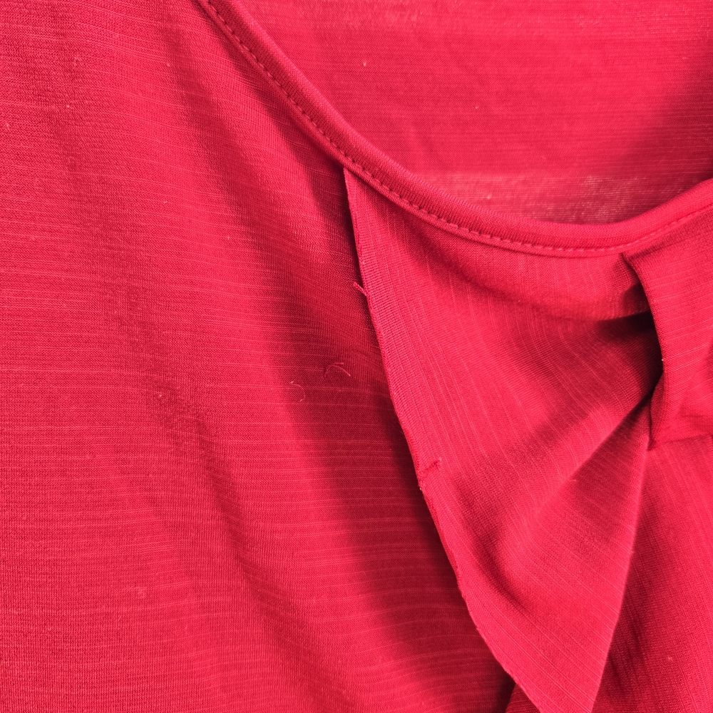 Red Ruffled Women's Top - Picture 2 of 3